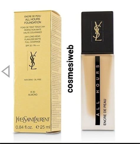 yves saint laurent all hours foundation b30 almond|ysl beauty foundation.